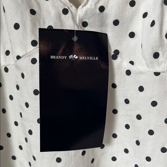 NWT Brandy Melville Gabriela Tank Navy and White Polka Dot - Picture 2 of 13